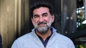 Yasir Al-Rumayyan attends the champion's ceremony at the LIV Golf Invitational-Chicago tournament Sunday, Sept. 18, 2022, in Sugar Hill, Ill. (Charles Rex Arbogast/AP)