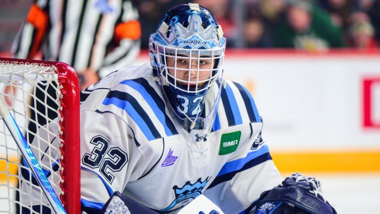 Chicoutimi Sagueneens goaltender Lucas Beckman. (Trevor MacMillan/Photo)