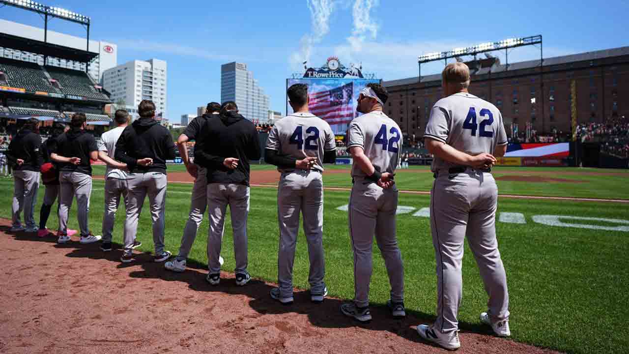 MLB celebrates Jackie Robinson Day as every player wears No. 42