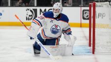 Oilers’ Connor Ingram, Jason Dickinson exit vs. Sharks