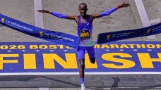 John Korir sets course record to repeat as Boston Marathon winner