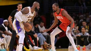 LeBron James and Kevin Durant, who have six(!) NBA Finals MVPs between them, will square off in Round 1 of the NBA Playoffs. (Jayne Kamin-Oncea/AP)