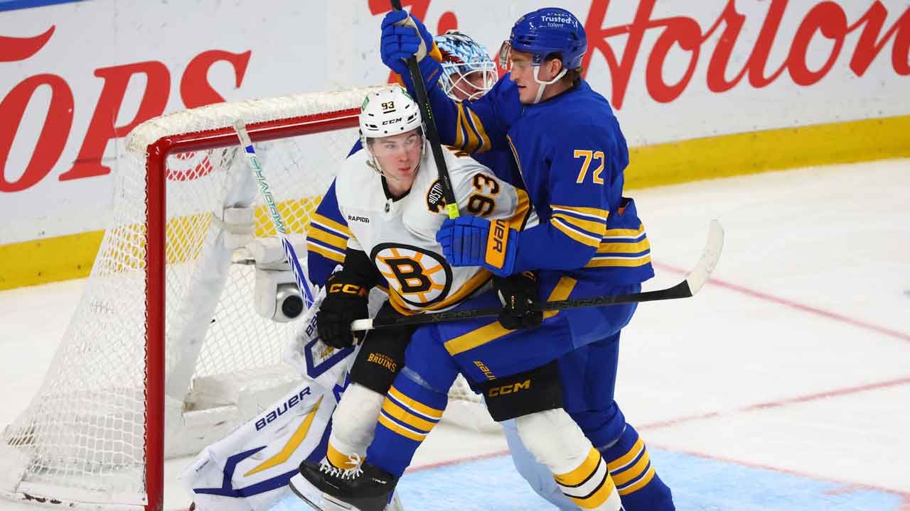 Minten, Bruins’ third line look to add offence in Game 2 vs. Sabres