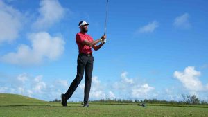 Garrett Temple golfs in the bubble during the COVID-19 pandemic. (Photo courtesy Garrett Temple)