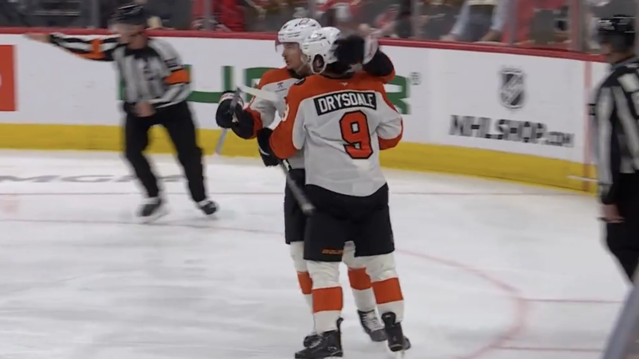 Flyers Drysdale And Couturier Grab Lead With Goals 39 Seconds Apart
