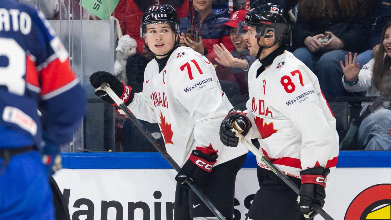 Celebrini Wires One Timer For First Goal As Team Canada Captain