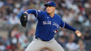 Toronto Blue Jays pitcher Patrick Corbin throws during the first inning of a baseball game against the New York Yankees, Monday, May 18, 2026, in New York. (Seth Wenig/AP)