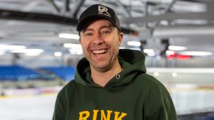 Fredericton firefighter and father, Doug Grandy, co-founded the Rink Rebels Female Hockey Organization in 2024. (Photo courtesy of the NHL)