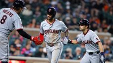 Guardians rout Tigers after 43-minute rain delay