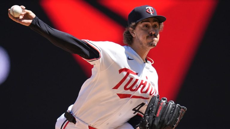 Minnesota Twins starting pitcher Joe Ryan delivers during the first inning of a baseball game against the Houston Astros Wednesday, May 20, 2026, in Minneapolis. (Abbie Parr/AP)