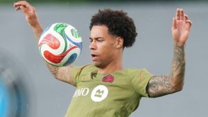 Tajon Buchanan warms up with the ball during Team Canada World Cup roster selection camp in Charlotte, N.C., on Tuesday, May 26, 2026. (Nathan Denette/CP)