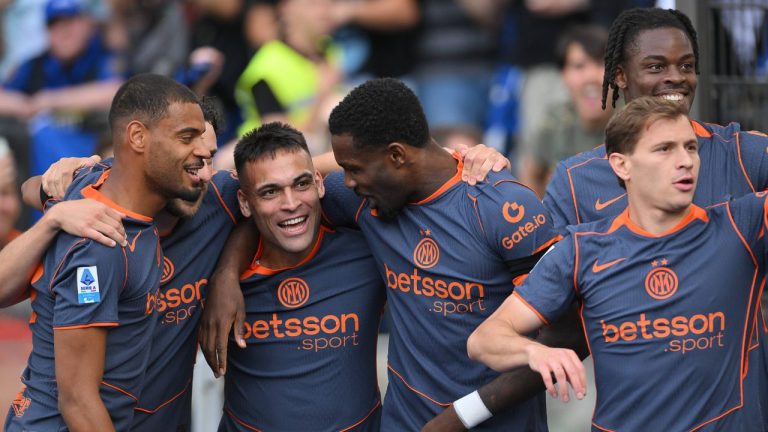 RECORD DATE NOT STATED 9th May 2026, Stadio Olimpico, Rome, Italy Italian Serie A Football Lazio versus Inter Milan Marcus Thuram of FC Inter celebrates after scoring goal for 0-1 AllShotLive