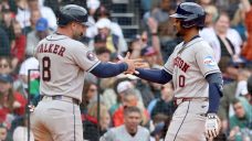 Brice Matthews hits three-run HR, makes leaping catch in Astros win over Red Sox