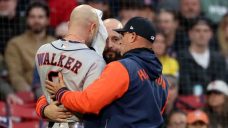 Astros’ Christian Walker feels OK after being hit in head by fastball