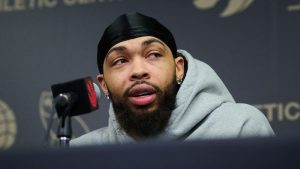 Toronto Raptors' Brandon Ingram speaks to media during an end-of-season availability in Toronto, on Monday, May 4, 2026. (Sammy Kogan/THE CANADIAN PRESS)