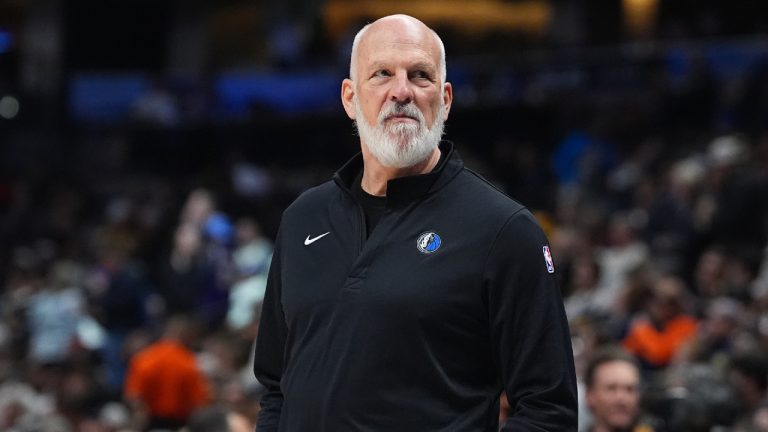 Dallas Mavericks assistant coach Jay Triano in the first half of an NBA basketball game Monday, Dec. 1, 2025, in Denver. (David Zalubowski/AP)