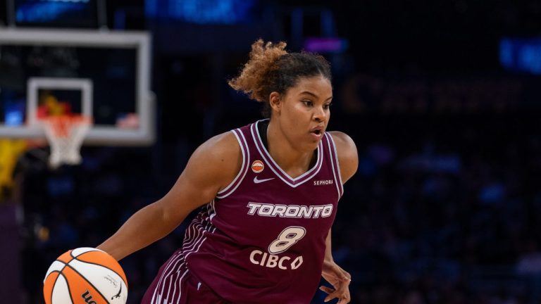 Toronto Tempo forward Nyara Sabally against the Los Angeles Sparks during a WNBA basketball game in Los Angeles, Friday, May 15, 2026. (Jeff Lewis/AP)
