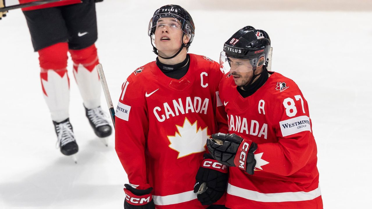 Crosby records four assists as Canada surges past Denmark late at worlds
