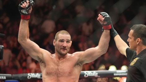 Sean-Strickland-reacts-to-a-UFC-victory-in-the-middleweight-division