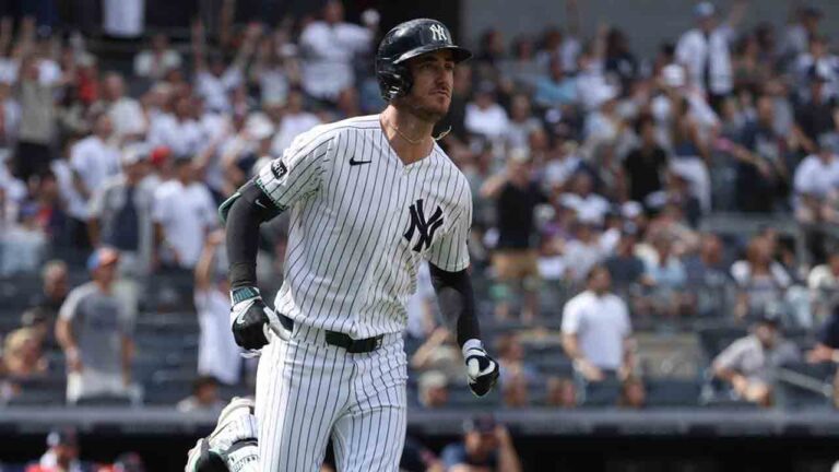 New York Yankees' Cody Bellinger runs after hitting a home run during the eighth inning of a baseball game against the Boston Red Sox, Sunday, June 7, 2026, in New York. (Pamela Smith/AP)