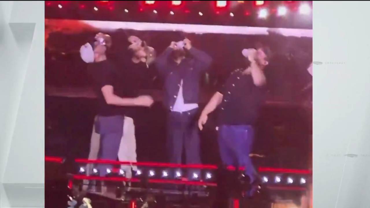 William Nylander chuggade öl på scen med Luke Combs