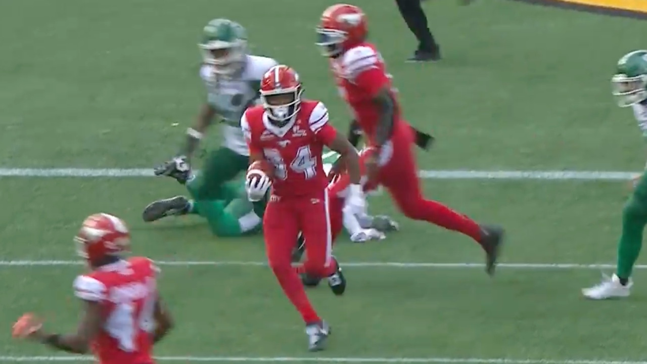 Stampeders Mcallister Returns Missed Kick 120 Yards For Td
