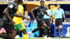 Canada’s Alphonso Davies subs in vs. South Africa