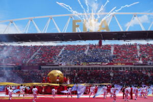 The opening ceremony ahead of Canada's World Cup match against Bosnia and Herzegovina in Toronto. (Frank Gunn/CP)
