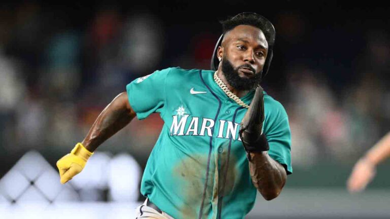 Seattle Mariners' Randy Arozarena in action during a baseball game against the Washington Nationals, Friday, June 12, 2026, in Washington. (Nick Wass/AP)
