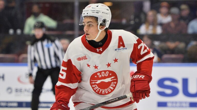 Chase Reid of the Soo Greyhounds. (Terry Wilson/OHL Images)