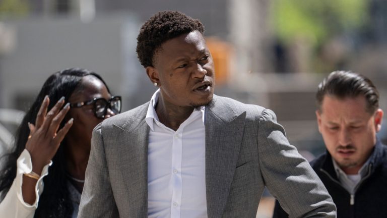 Terry Rozier arrives at Brooklyn federal court, Monday, April 27, 2026, in New York. (Yuki Iwamura/AP)