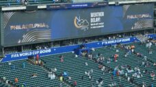 World Cup sees first weather delay as fans cleared from seats at France-Iraq match in Philadelphia