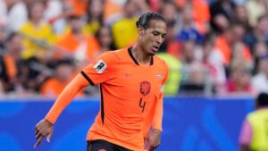 Virgil van Dijk during the Netherlands' World Cup match against Sweden in Houston, on Saturday, June 20, 2026. (Ashley Landis/AP)