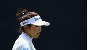 Miyu Yamashita, of Japan, looks on from the third fairway during a practice round ahead of the U.S. Women's Open golf tournament Tuesday, June 2, 2026, in the Pacific Palisades area of Los Angeles. (AP Photo/Jessie Alcheh)