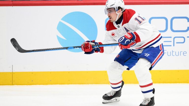 Montréal Canadiens right wing Brendan Gallagher (11) in action during the third period of an NHL hockey game against the Washington Capitals, Tuesday, Jan. 13, 2026, in Washington. (AP Photo/Nick Wass)