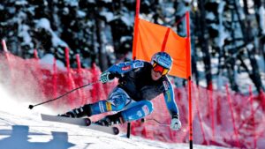 Bode Miller navigates the course in the Men's World Cup downhill skiing event in Beaver Creek, Colo. on Thursday, May 25, 2017. (Nathan Bilow/AP)