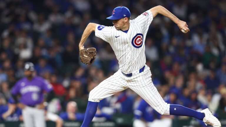 Chicago Cubs pitcher Hoby Milner throws to a Colorado Rockies batter during the sixth inning of a baseball game in Chicago, Wednesday, June 17, 2026. (Jessie Alcheh/AP)