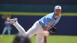 Max Scherzer while pitching for the Buffalo Bisons on a rehab assignment, May 31, 2026. (Buffalo Bisons)