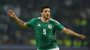 Mexico's Raul Jimenez during a game in Toluca, Mexico, on Thursday, June 4, 2026. (Moises Castillo/AP)