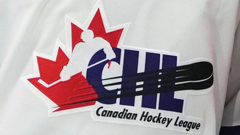 The Canadian Hockey League's logo is shown during a top prospects game. (Darren Calabrese/CP)
