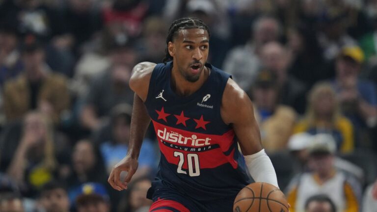 Washington Wizards centre Alex Sarr during a game on Friday, March 27, 2026. (Godofredo A. Vásquez/AP)