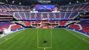 A general interior view of the Buffalo Bills' new Highmark Stadium prior to a ribbon cutting ceremony in Orchard Park, N.Y., Tuesday, June 23, 2026. (Jeffrey T. Barnes/AP)
