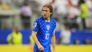 Luka Modric during Croatia's World Cup match against England in Arlington, Texas on Wednesday, June 17, 2026. (Julio Cortez/AP)