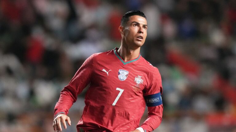 Portugal's Cristiano Ronaldo during a match on Wednesday, June 10, 2026. (Armando Franca/AP)