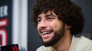 Toronto Raptors 2026 draft pick Allen Graves speaks to media in Toronto on Thursday, June 25, 2026. (Sammy Kogan/CP)