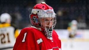 Ottawa 67's goaltender Ryder Fetterolf. (Brandon Taylor/ OHL Images)