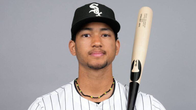 This is a 2025 photo of outfielder Braden Montgomery of the Chicago White Sox baseball team. This image reflects the Chicago White Sox active roster as of Thursday, Feb. 20, 2025, when this image was taken. (Ashley Landis/AP)
