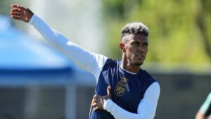 Panama's Edgar Yoel Barcenas during a training session on the eve of the team's World Cup soccer match against Ghana, Tuesday, June 16, 2026, in New Tecumseth, Ontario. (Stephanie Scarbrough/AP Photo)