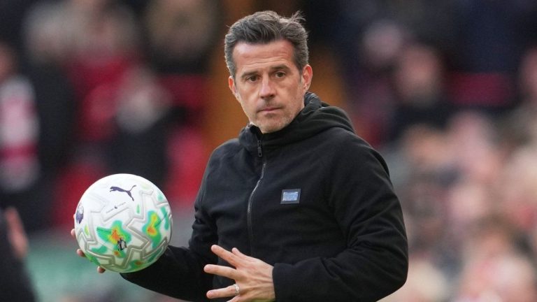 Fulham's head coach Marco Silva during the English Premier League soccer match between Liverpool and Fulham in Liverpool, England, April 11, 2026. (Jon Super/AP)