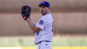 Toronto Blue Jays right-hander Max Scherzer pitches for the triple-A Buffalo Bisons on Wednesday, July 8, 2026. (Photo credit: Ethan Hutchinson | Buffalo Bisons)